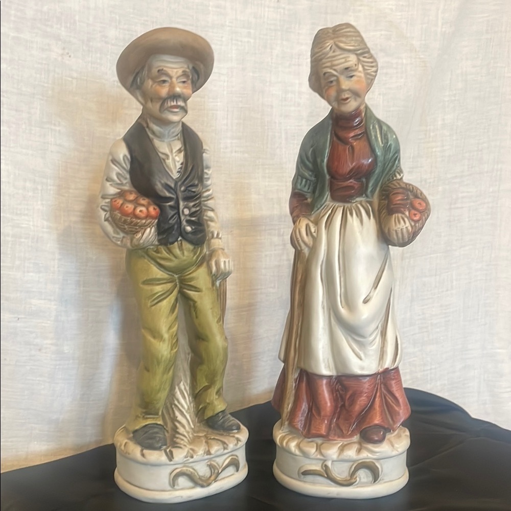 Vintage Ceramic Farmer Figurines